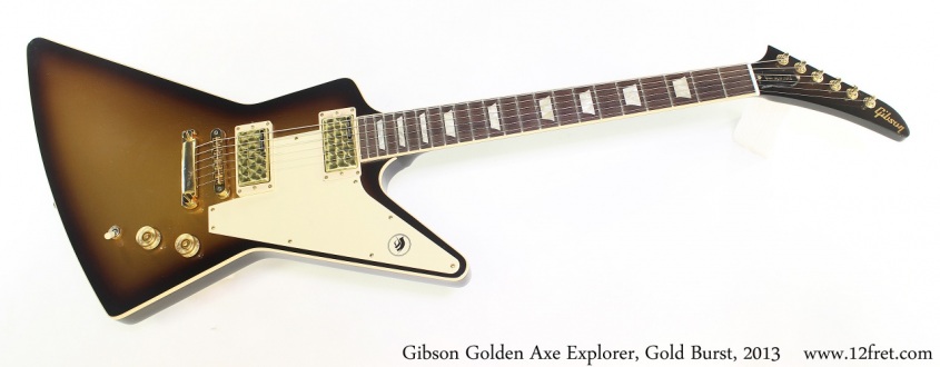 Gibson Golden Axe Explorer, Gold Burst, 2013 Full Front View