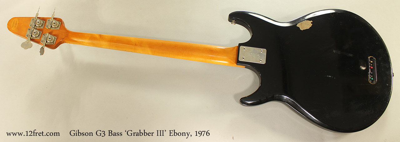1976 Gibson G3 Bass 'Grabber III' Ebony | www.12fret.com