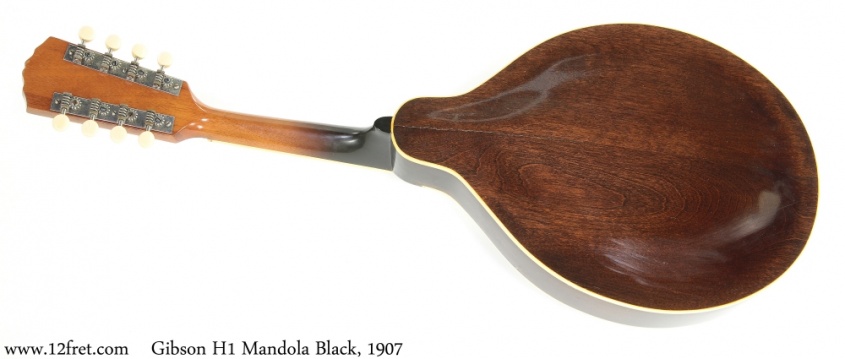Gibson H1 Mandola Black, 1907 Full Rear View