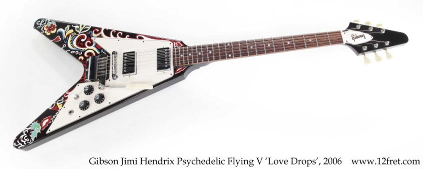 Gibson Jimi Hendrix Psychedelic Flying V 'Love Drops', 2006 Full Front View