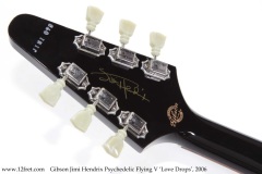 Gibson Jimi Hendrix Psychedelic Flying V 'Love Drops', 2006 Head Rear View