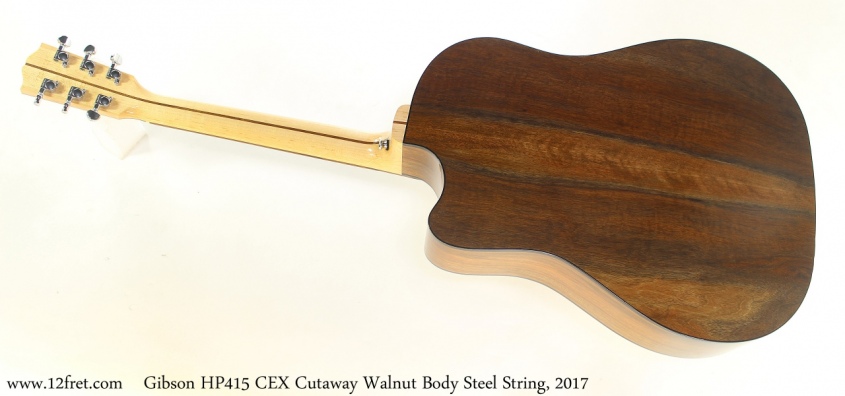 Gibson HP415 CEX Cutaway Walnut Body Steel String, 2017 Full Rear View