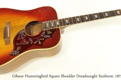 Gibson Hummingbird Square Shoulder Dreadnought Sunburst, 1975 Full Front View