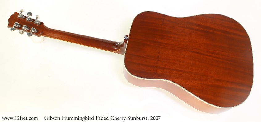 Gibson Hummingbird Faded Cherry Sunburst, 2007 Full Rear View