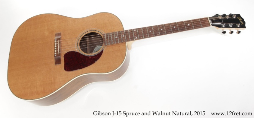 Gibson J-15 Spruce and Walnut Natural, 2015 Full Front View