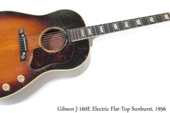 Gibson J-160E Electric Flat-Top Sunburst, 1956 Full Front View