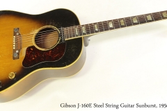 Gibson J-160E Steel String Guitar Sunburst, 1956 Full Front View