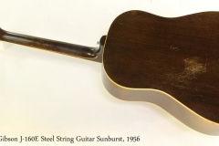 Gibson J-160E Steel String Guitar Sunburst, 1956 Full Rear View