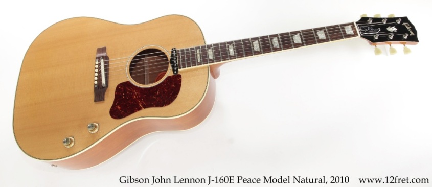 Gibson John Lennon J-160E Peace Model Natural, 2010 Full Front View