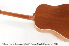 Gibson John Lennon J-160E Peace Model Natural, 2010 Full Rear View