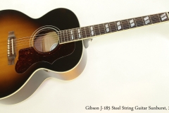 Gibson J-185 Steel String Guitar Sunburst, 2007  Full Front View