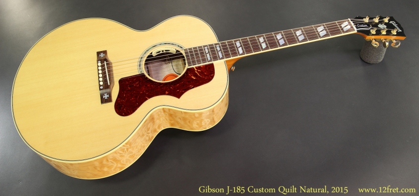 Gibson J-185 Custom Quilt Natural, 2015 Full Front View