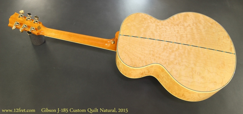 Gibson J-185 Custom Quilt Natural, 2015 Full Rear View