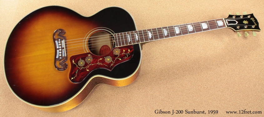 Gibson J-200 Sunburst 1959 full front view