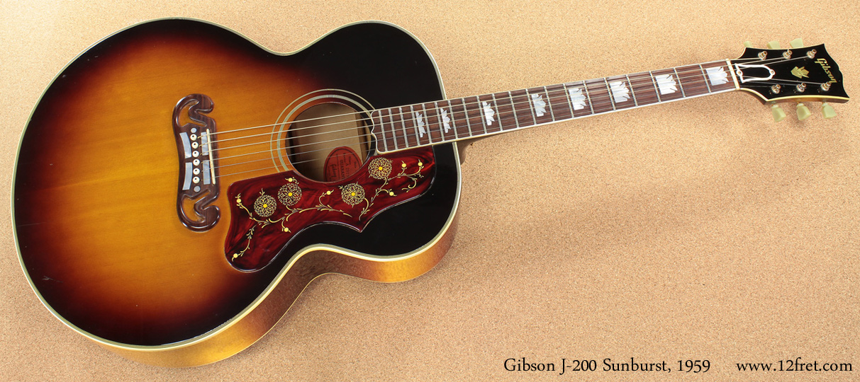 1959 Gibson J 200 Sunburst www.12fret
