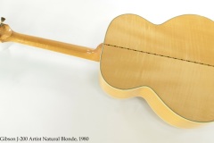 Gibson J-200 Artist Natural Blonde, 1980 Full Rear View