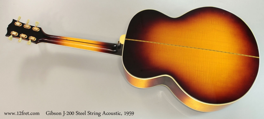 Gibson J-200 Steel String Acoustic, 1959 Full Rear View