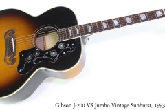 Gibson J-200 VS Jumbo Vintage Sunburst, 1993 Full Front View