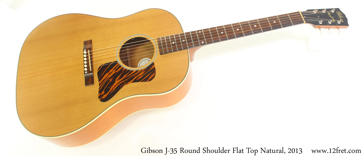Gibson J-35 Round Shoulder Flat Top Natural, 2013 Full Front View