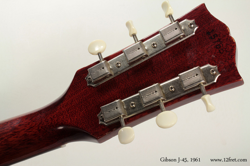 Gibson J-45 Cherryburst 1961 head rear