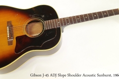 Gibson J-45 ADJ Slope Shoulder Acoustic Sunburst, 1966 Full Front View