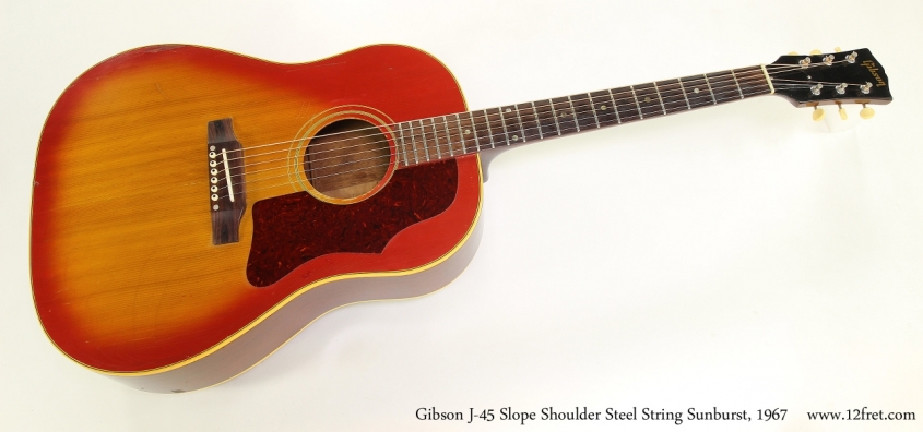 Gibson J-45 Slope Shoulder Steel String Sunburst, 1967   Full Front View