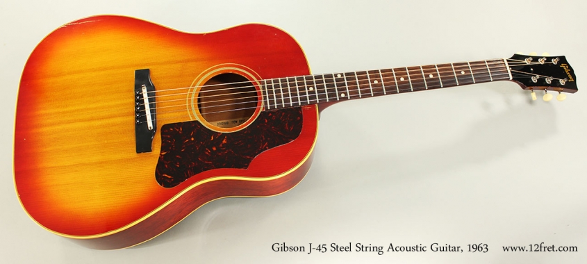 Gibson J-45 Steel String Acoustic Guitar, 1963 Full Front View