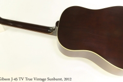 Gibson J45 TV True Vintage Sunburst, 2012 Full Rear View