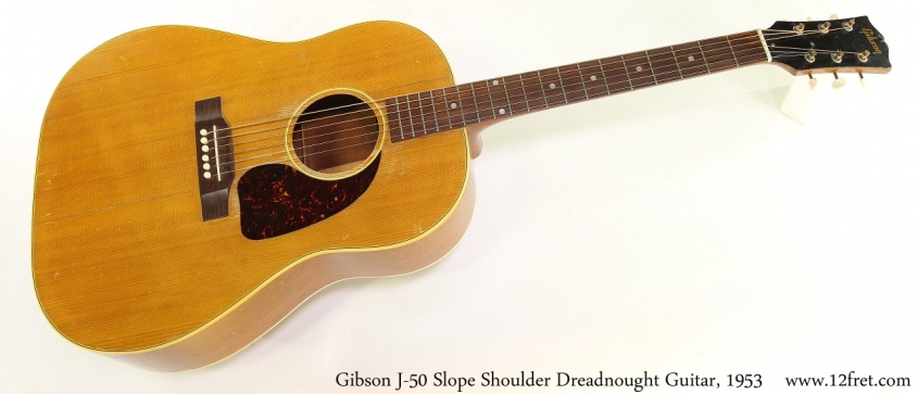 Gibson J-50 Slope Shoulder Dreadnought Guitar, 1953 Full Front View