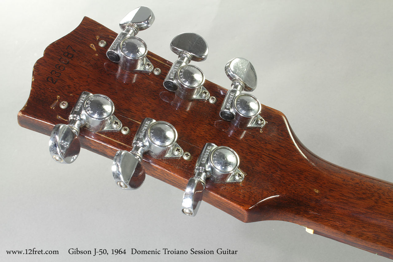 Gibson J-50 1964  Domenic Troiano Session Guitar head rear