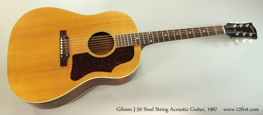 Gibson J-50 Steel String Acoustic Guitar, 1967 Full Front View