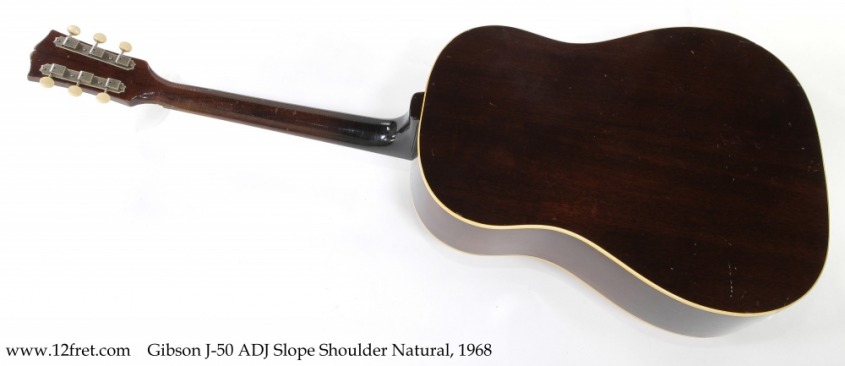 Gibson J-50 ADJ Slope Shoulder Natural, 1968 Full Rear View