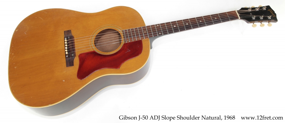 Gibson J-50 ADJ Slope Shoulder Natural, 1968 | www.12fret.com