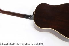 Gibson J-50 ADJ Slope Shoulder Natural, 1968 Full Rear View