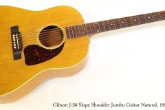 Gibson J-50 Slope Shoulder Jumbo Guitar Natural, 1953 Full Front View