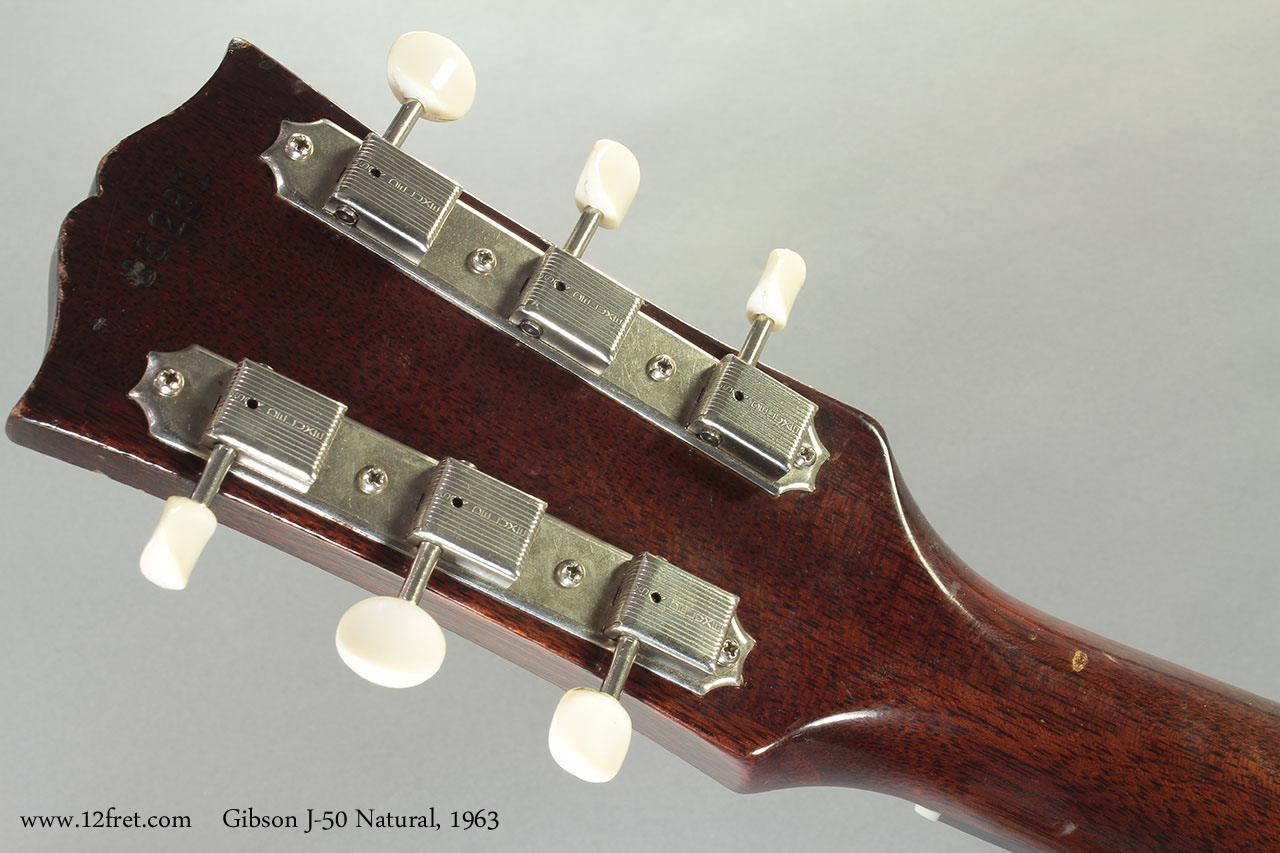 Gibson J-50 Natural 1963 head rear