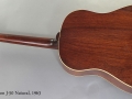 Gibson J-50 Natural 1963 full rear view
