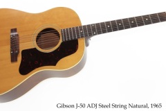 Gibson J-50 ADJ Steel String Natural, 1965 Full Front View
