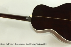 Gibson Keb' Mo' Bluesmaster Steel String Guitar, 2011 Full Rear View