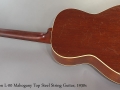 Gibson L-00 Mahogany Top Steel String Guitar, 1930s Full Rear View