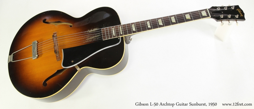 Gibson L-50 Archtop Guitar Sunburst, 1950   Full Front View