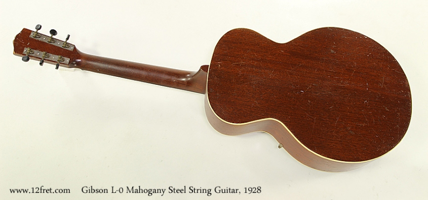 Gibson L-0 Mahogany Steel String Guitar, 1928 Full Rear View