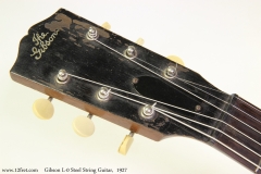 Gibson L-0 Steel String Guitar,  1927 Head Front View