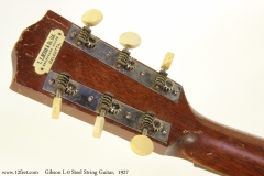 Gibson L-0 Steel String Guitar,  1927 Head Rear View