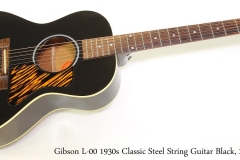 Gibson L-00 1930s Classic Steel String Guitar Black, 2015 Full Front View
