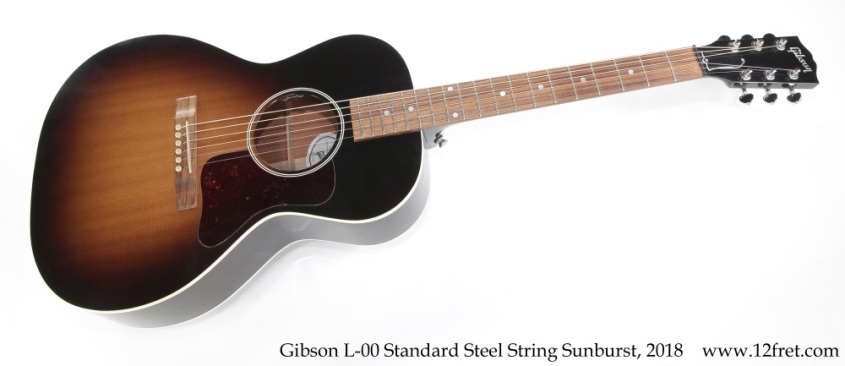 Gibson L-00 Standard Steel String Sunburst, 2018 Full Front View