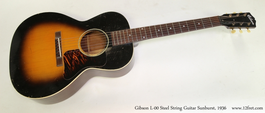 Gibson L-00 Steel String Guitar Sunburst, 1936  Full Front View