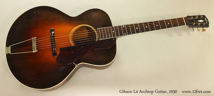 Gibson L4 Archtop Guitar, 1930 Full Front View