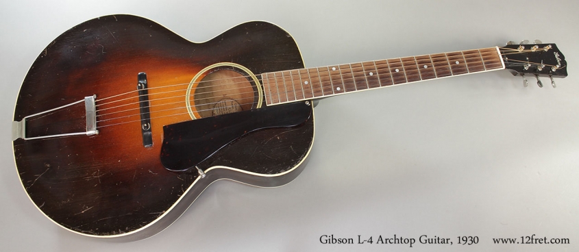 Gibson L-4 Archtop Guitar, 1930 Full Front View