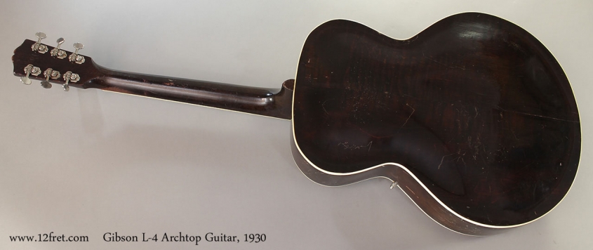 Gibson L-4 Archtop Guitar, 1930 Full Rear View